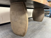 Large Boardroom/Dining Table in Veneer Walnut Finish on Twin Stone Effect Pedestal. Table Top Measurements: 300 x 107 x 7cm. - 6