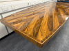 Large Boardroom/Dining Table in Veneer Walnut Finish on Twin Stone Effect Pedestal. Table Top Measurements: 300 x 107 x 7cm. - 8