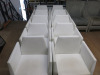 10 x White Casa Desus Barcelona Designer Dining/Board Chairs on Ball Roller Feet. Premium White Leather. - 7