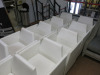 10 x White Casa Desus Barcelona Designer Dining/Board Chairs on Ball Roller Feet. Premium White Leather. - 8