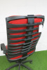 Paltrona Frey Designed by FA Porsche Red Leather & Black Frame Office Swivel Chair. - 4