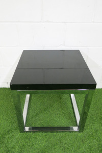 55cm Square Small Coffee Table on Chrome Frame.