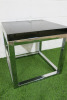 55cm Square Small Coffee Table on Chrome Frame. - 2