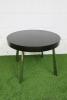 Heavy Wood Top Round Coffee Table on Chrome Legs. Size H54 x Dia70cm. NOTE: scratches to top of table.