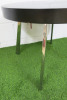 Heavy Wood Top Round Coffee Table on Chrome Legs. Size H54 x Dia70cm. NOTE: scratches to top of table. - 2