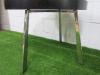 Heavy Wood Top Round Coffee Table on Chrome Legs. Size H54 x Dia70cm. NOTE: scratches to top of table. - 5