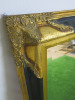 Gold & Black Framed Bevel Edged Mirror, Size H110 x W80cm. - 2
