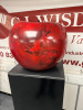 Pair of Statement Apples on Plinths, Standing 1.7m Tall, Each Apple is approx 50cm in Diameter. Painted Steel. - 10
