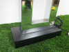 Andrew Martin Carington Table Lamp in Silver with Black Base. Comes with Shade, Model T59-483A. - 2