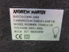 Andrew Martin Carington Table Lamp in Silver with Black Base. Comes with Shade, Model T59-483A. - 6