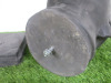 Large Stone Head on Plinth. Size H45cm NOTE: plinth has broken and will require replacement. - 7