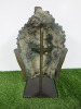 Thai Buddha Head Cast Bronze Figure Statue on Metal Base, Size H50cm . NOTE: head appears damaged (As Viewed/Pictured). - 5