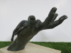 Lorenzo Quinn Contemporary Sculpture "Trust" Resin Plated in Bronze on Travertine Marble Plinth, Depicts a Human Figure Lying Asleep in an Open Hand. Limited Edition 410/999-US - 8