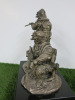 Special Boat Service "Combat Swimmers Break Cover From The Protection of Dark Waters", by Ballantynes of Walkerburn. Electroformed Silver on Granite Base. Size H12". - 11
