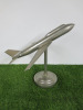 Solid Pewter Retro Desktop Airplane on Pedestal Base, Size H40cm.