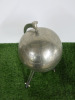 Pewter Antique Globe on Tripod Stand, Size H40cm. - 2