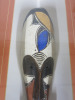 2 x African Face Masks Mounted in Wooden Frame Displays. - 5