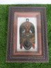 2 x African Face Masks Mounted in Wooden Frame Displays. - 7