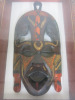 2 x African Face Masks Mounted in Wooden Frame Displays. - 8