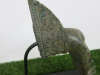 Pair of Bronze Budda Hand Sculptures on Wooden Base. - 8