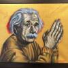 Chris Gollon (1953-2017) 'Einstein', Acrylic on Canvas. Signed & Dated 2003. Size 22x 16in - 3