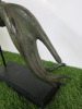Pair of Bronze Budda Hand Sculptures on Wooden Base. - 9