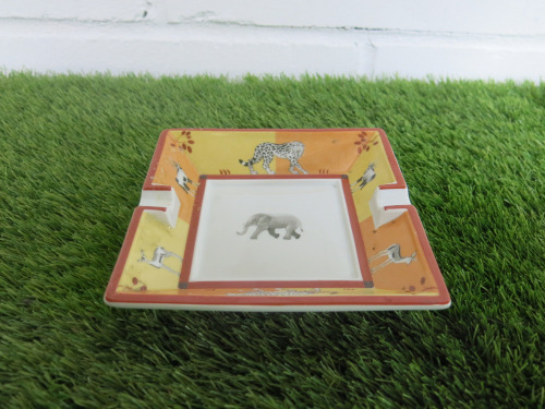 Hermes Africa Collection Porcelain Ashtray.