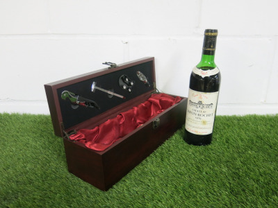 Bottle of Chateau Lafon -Rochet Gran Cru Classe, Year 1970. Comes in Vintage Wine Gifts Presentation Case.