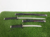 Pair of Japanese Samurai Swords. NOTE: damage to scabbard.