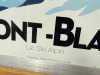Mont Blanc Le Ski Alpine Poster. Aluminium Framed Glazed & Mounted. Size H45 x W35cm. - 3