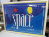 Framed & Glazed 'SPACE' Ibiza Dance Flag. 105cm x 78cm.