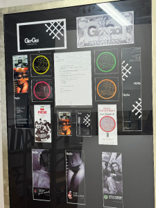 Gio Goi 'It Is What It Is" Framed & Glazed Collage of Promotional Materials & Letter. Size H118 x W88cm.