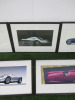 Set of 5 Mounted, Framed & Glazed Prints of Super Cars to Include: Ferrari, McLaren, Porsche & Bugatti. Size 53 x 73cm. NOTE: 1 requires reglazing & 1 requires backing. - 3