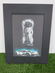 Mercedes AMG Project One Mounted Artwork. Size 40 x 30cm.