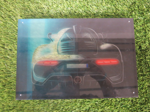 Mercedes AMG Project One Perspex Artwork, Limited Edition 1/275. Size 29 x 19cm.