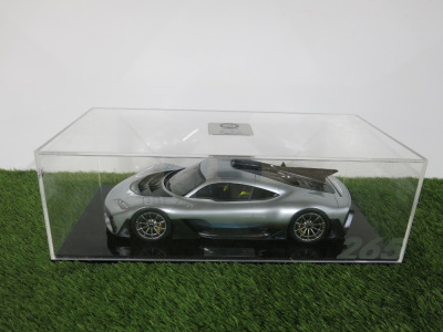 Mercedes AMG Project One Hand Crafted Model, Limited Edition 1/275. Comes in Perspex Display Case. NOTE: 1 wing mirror missing & 2nd wing mirror requires repair.