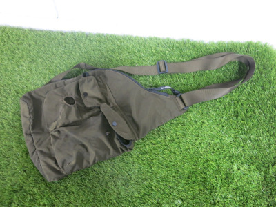 C.P. Company Cross Body Bag in Green. NOTE: missing plastic logo