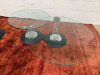 Set of Naos Gemelli Glass & Chrome Coffee Tables to Include: Single Side Table & Matching Adjustable Fold-Out 2 section Coffee Table. NOTE: damage to glass as pictured. - 3