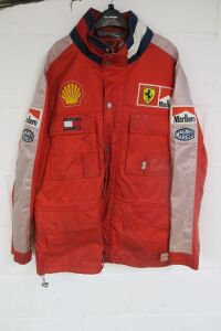 Tommy Hilfiger 2 Piece Scuderia Ferrari Rain Jacket with Armless Detachable Body Warmer, Size L.