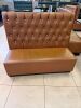 6 x Brown Faux Leather Free Standing Banquet Seats to Include: 1 x Double Button Backed & 5 x Single Button Backed. Size 112 x 130 x 60cm. - 10