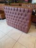6 x Brown Faux Leather Free Standing Banquet Seats to Include: 1 x Double Button Backed & 5 x Single Button Backed. Size 112 x 130 x 60cm. - 5
