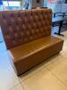 6 x Brown Faux Leather Free Standing Banquet Seats to Include: 1 x Double Button Backed & 5 x Single Button Backed. Size 112 x 130 x 60cm. - 9