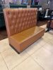6 x Brown Faux Leather Free Standing Banquet Seats to Include: 2 x Double Button Backed & 4 x Single Button Backed. Size 112 x 130 x 60cm. - 11