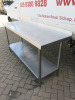 Stainless Steel Prep Table with Shelf Under & Part Splash Back, Size H85 x W170 x D60cm. - 2