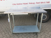 Stainless Steel Prep Table with Shelf Under & Part Splash Back, Size H89 x W122 x D61cm.