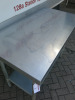 Stainless Steel Prep Table with Shelf Under, Size H90 x W120 x D60cm. - 3