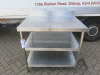 Stainless Steel Prep Table with 2 Shelf Under & Part Splash Back, Size H85 x W90 x D65cm.