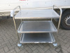Stainless Steel 3 Tier Catering Trolley, Size H80 x W85 x D52cm.