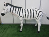 Large Life Size Zebra Fibreglass & Resin Sculpture, Size H120 x W200 x 50cm.