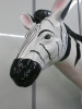 Large Life Size Zebra Fibreglass & Resin Sculpture, Size H120 x W200 x 50cm. - 6